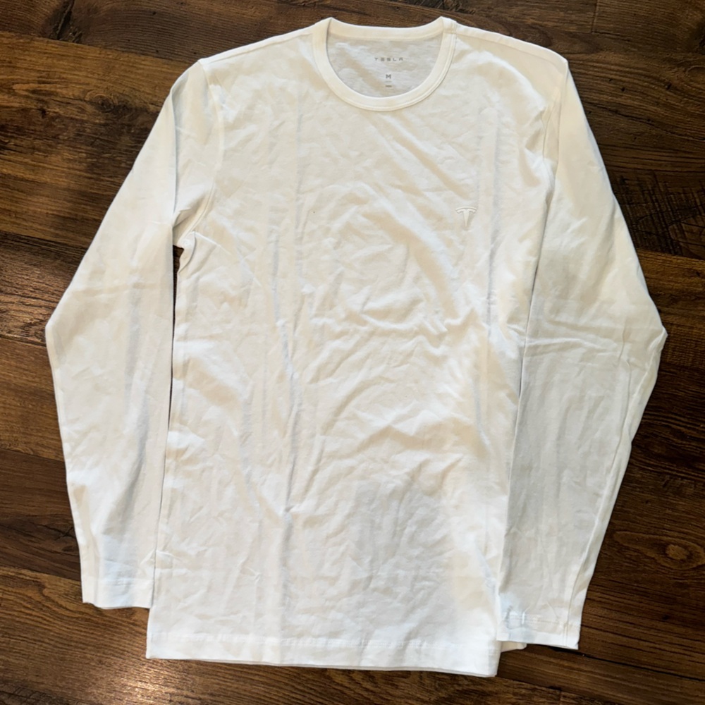 Tesla White Long Sleeve Tee